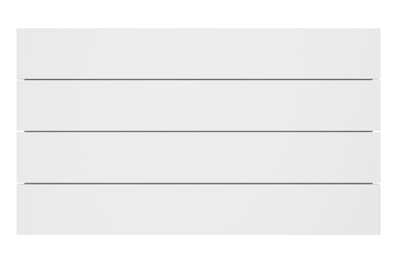 Table basse Pagino en aluminium blanc - Lg 140 x larg. 79,5 x H 21 cm