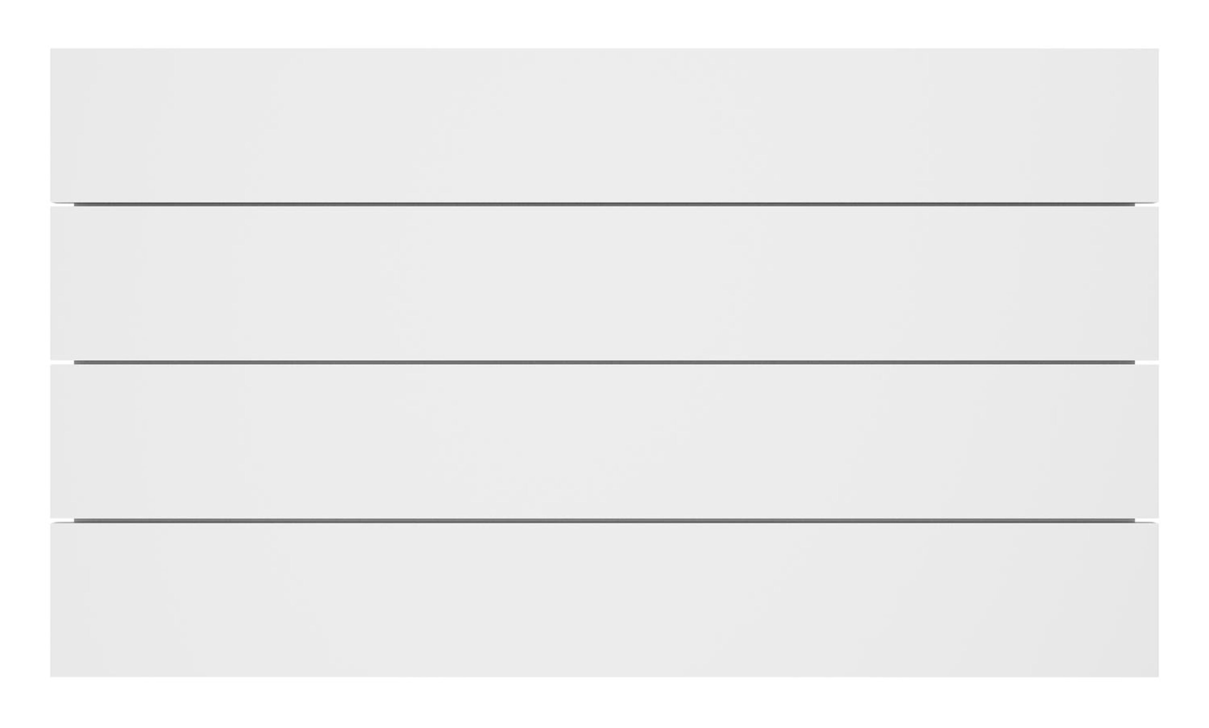 Table basse Pagino en aluminium blanc - Lg 140 x larg. 79,5 x H 21 cm