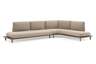 Chaise longue links + 3-zit