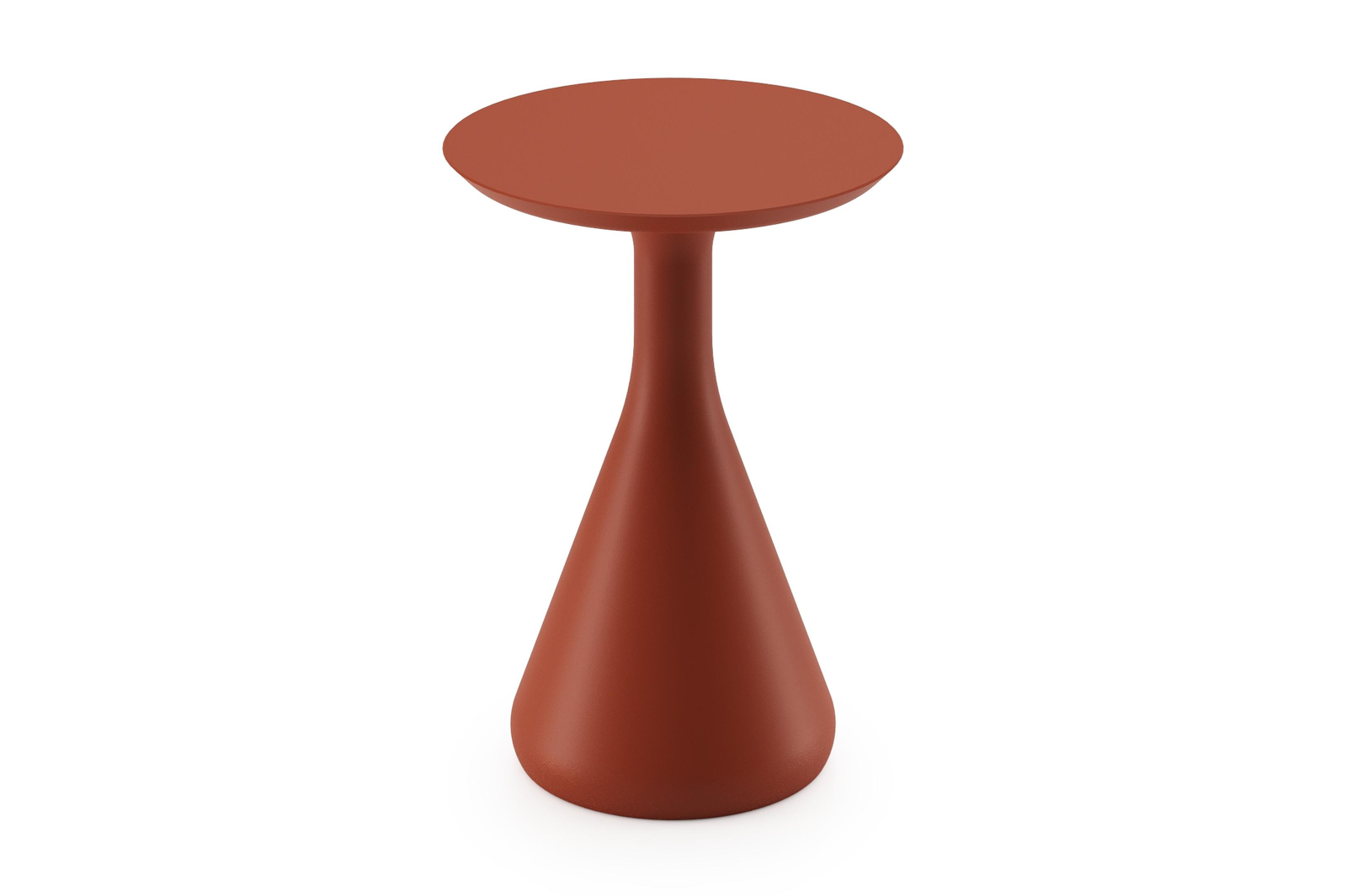 Table d’appoint Bomero en aluminium brun rouille - Dia. 34 x H 46 cm