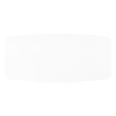 Table de jardin Orso forme de bateau en aluminium noir et céramique pleine Arctic White - Lg. 255 x Lrg. 115 x Haut. 75 cm