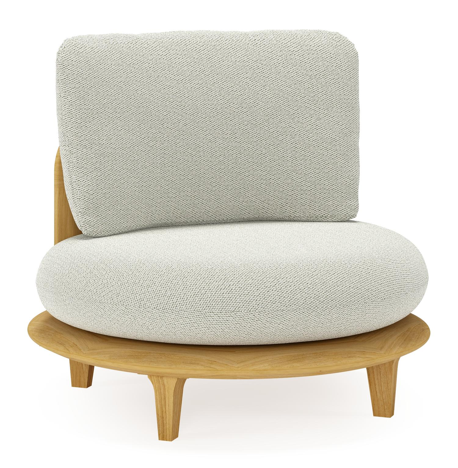 Fauteuil de jardin Bomero en teck et coussins en all weather sunbrella® luxe lopi bud