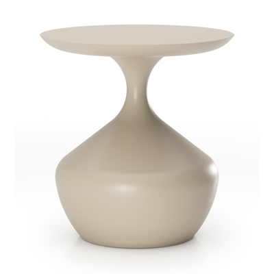 Bomero bijzettafel in beige aluminium - Dia. 48 x H 50 cm