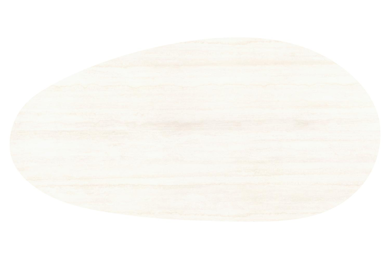 Amico tuintafel mango in wit aluminium en volkeramiek Travertino Bianco - L 260 x B 130 x H 73.5 cm