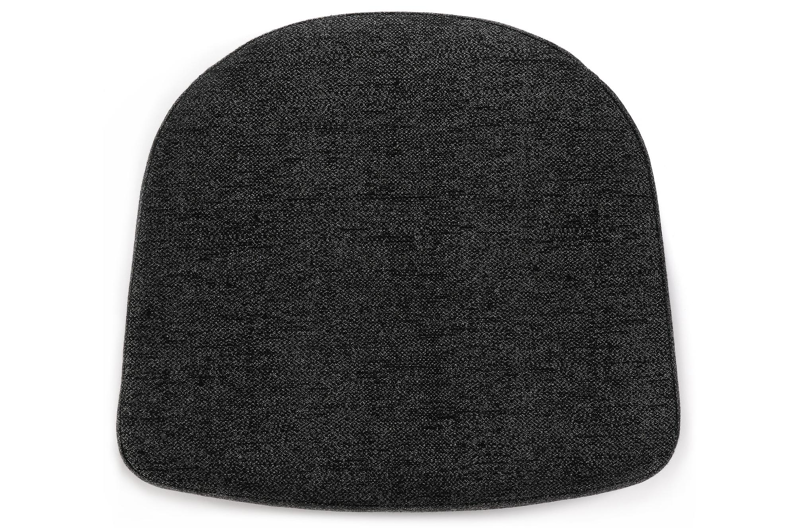 Lacrima tuinstoel in zwart aluminium en zwart verticaal geweven ronde rope met kussen in chartres sooty all weather sunbrella® luxe