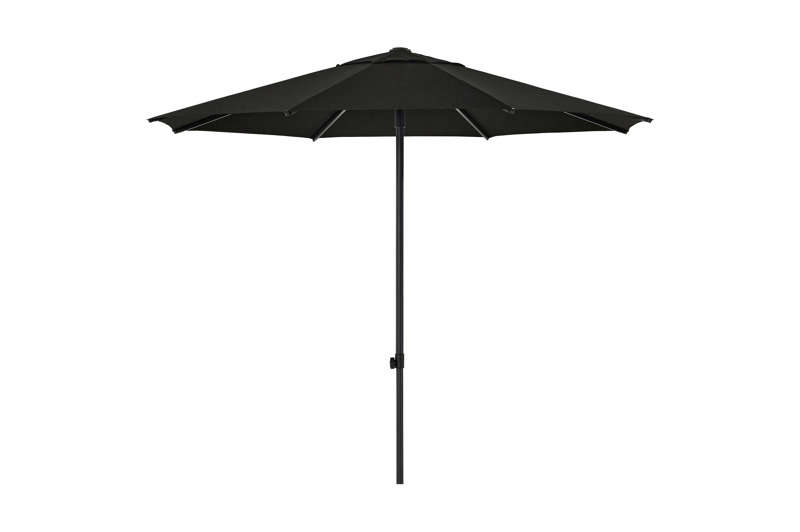 Umbria staanparasol in zwart aluminium met zwart all weather sunbrella® luxe parasoldoek - Dia. 250 cm (zonder voet)