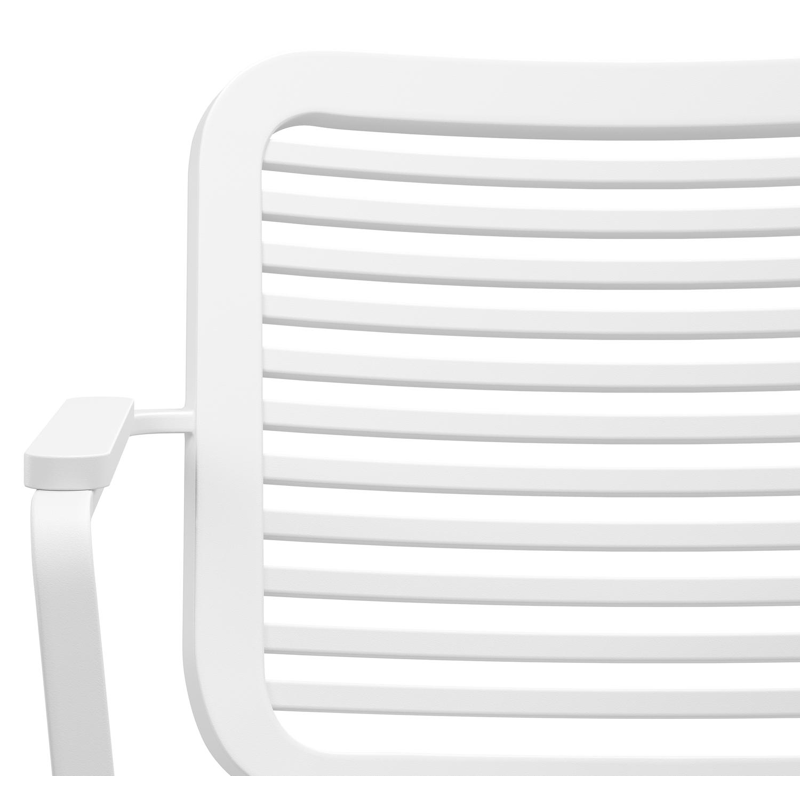 Chaise de jardin empilable Fano en aluminium blanc
