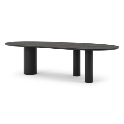 Table de jardin Organo organique en aluminium noir et céramique pleine Black Obsession Lg. 280 x Lrg. 120 x Haut. 74 cm