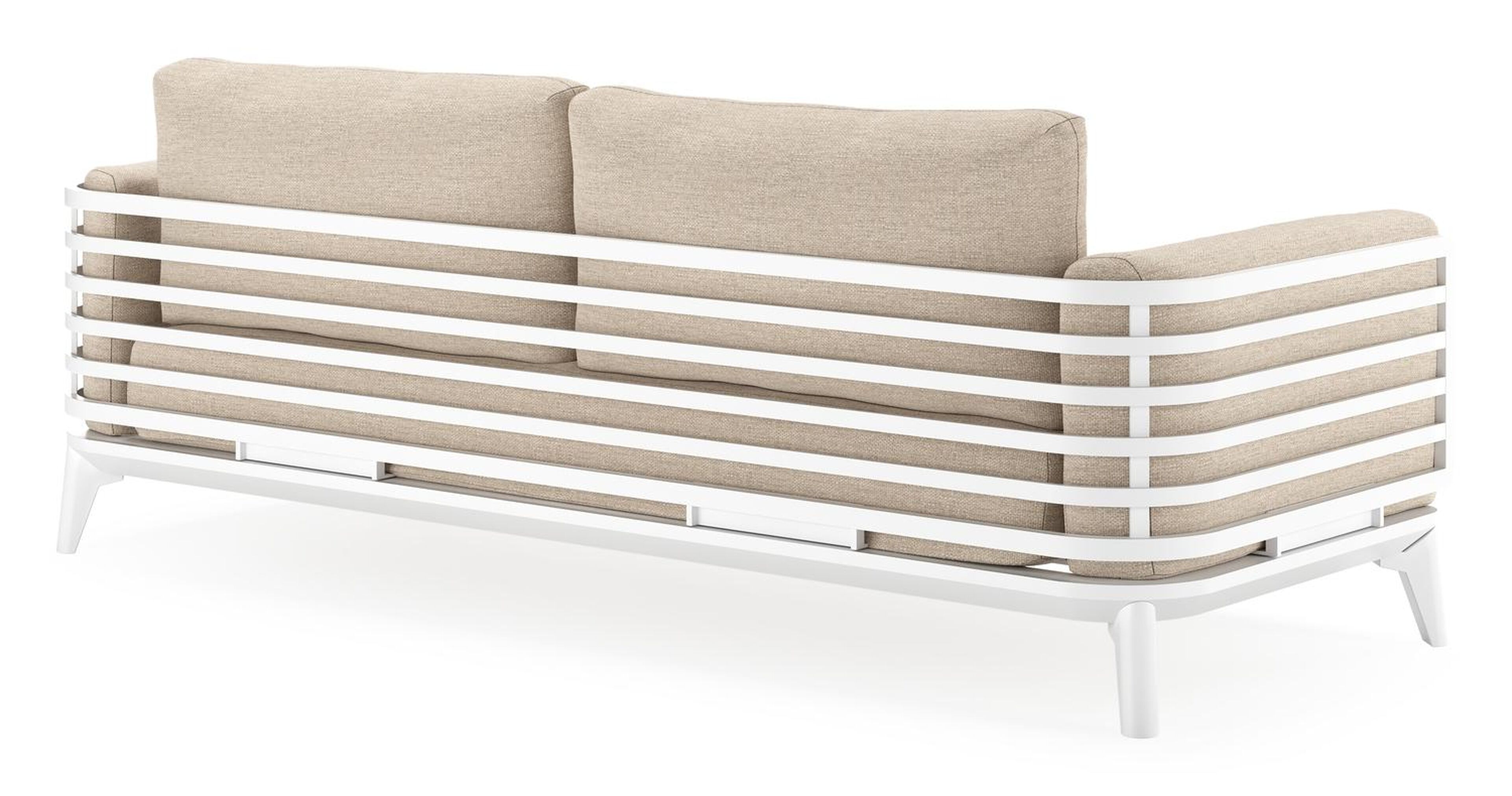 Mosa loungeset in wit aluminium met rustic weather+ softtouch kussens