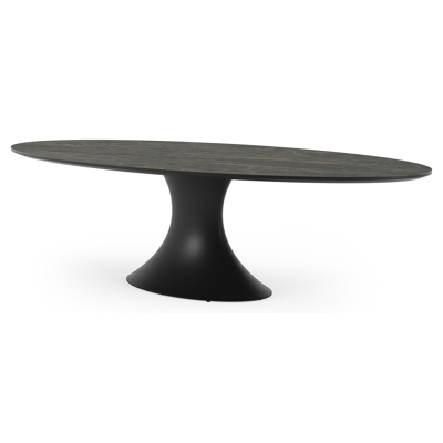 Fano tuintafel in zwart aluminium en volkeramiek black obsession - L 290 x B 148 x H 75 cm