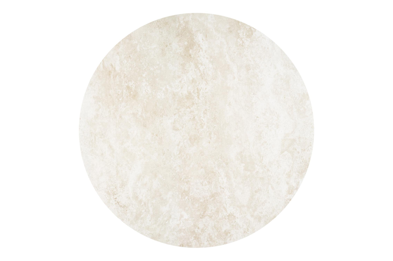 Fano tuintafel rond in zwart aluminium en volkeramiek Rapolano dia. 148 cm