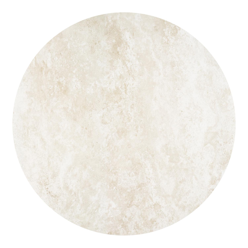 Fano tuintafel rond in zwart aluminium en volkeramiek Rapolano dia. 148 cm