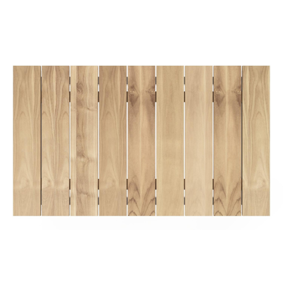 Table de bar Verato en aluminium blanc et teck - Lg 120 x Larg. 70 x H 106 cm