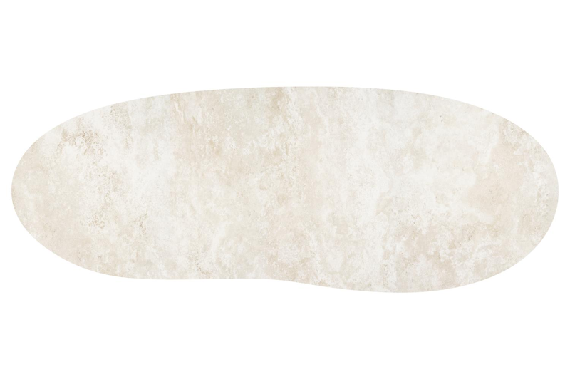 Amico tuintafel organisch in taupe aluminium en volkeramiek Rapolano - L 320 x B 120 x H 73.5 cm