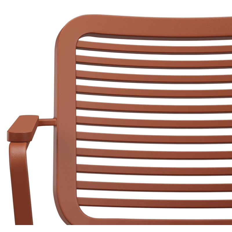 Fano stapelbare tuinstoel in roestbruin aluminium