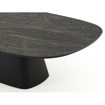 Amico tuintafel bombo xl in zwart aluminium en volkeramiek Black Obsession - L 270 x B 148 x H 73.5 cm