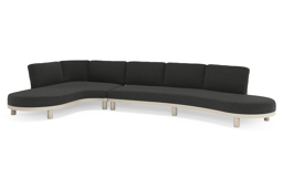 Chaise longue droite + 3 places organique