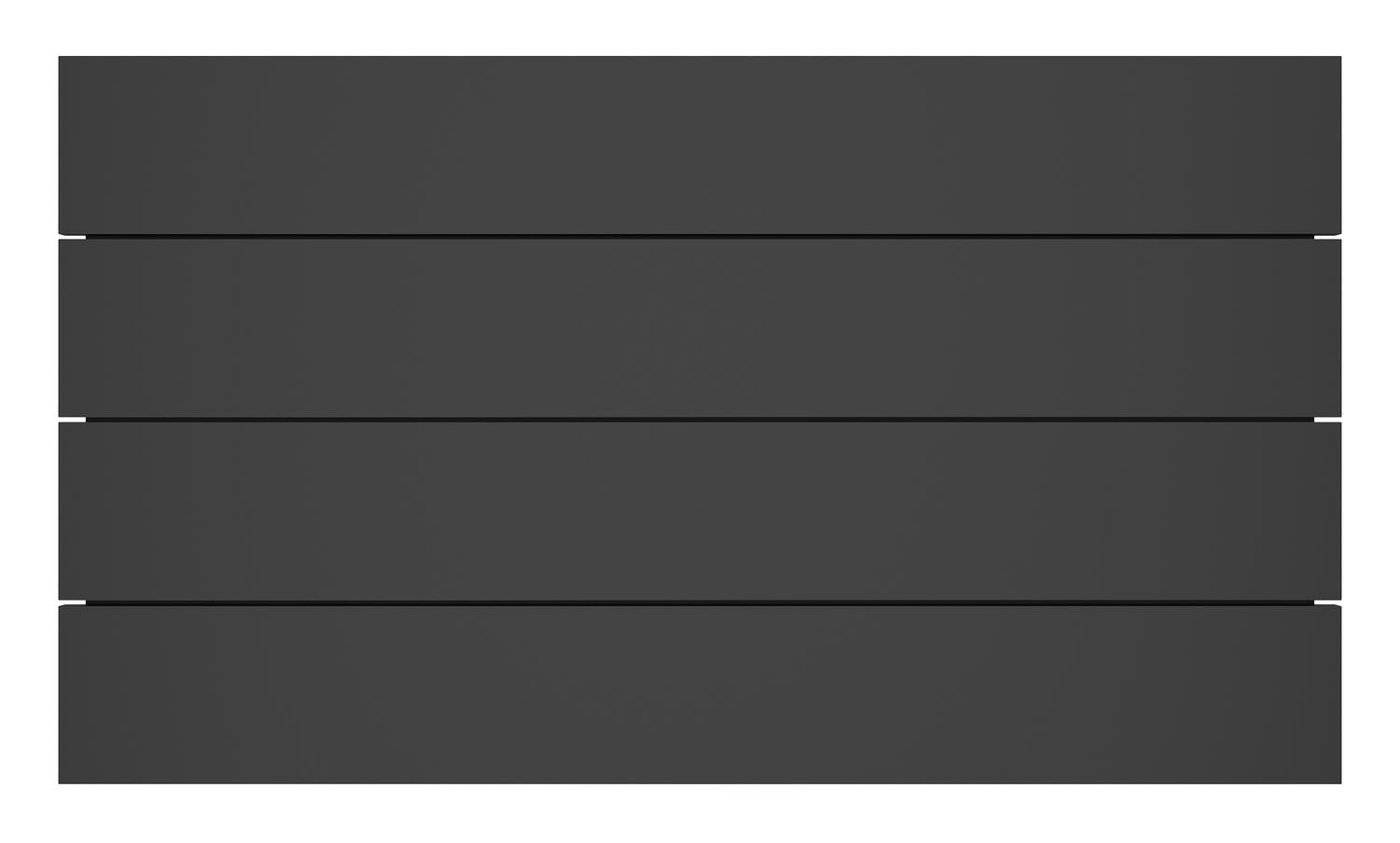 Table basse Pagino en aluminium noir - Lg 140 x larg. 79,5 x H 21 cm