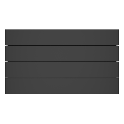 Pagino loungetafel in zwart aluminium - L 140 x B 79,5 x H 21 cm