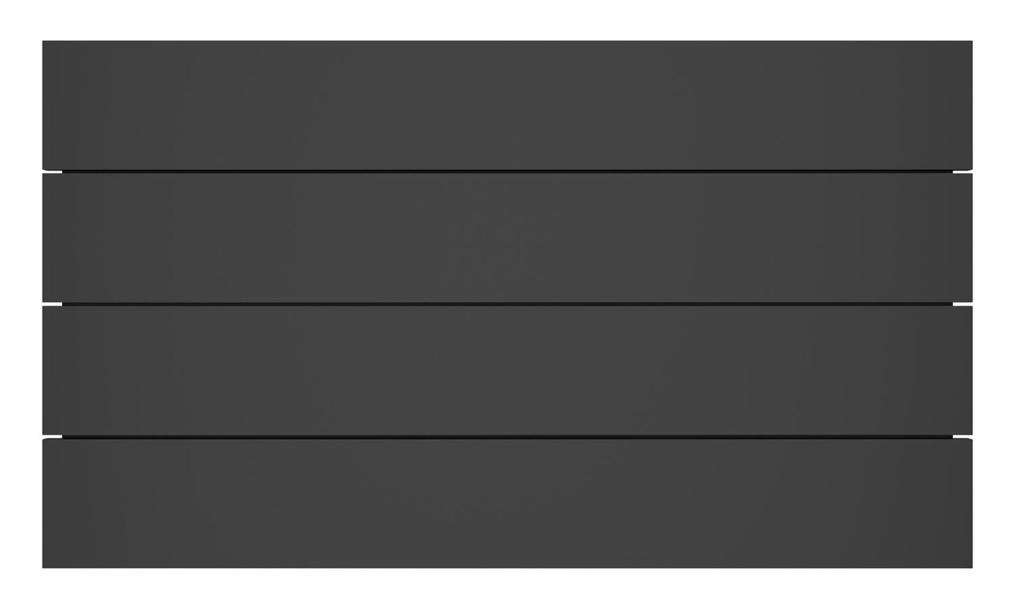 Table basse Pagino en aluminium noir - Lg 140 x larg. 79,5 x H 21 cm