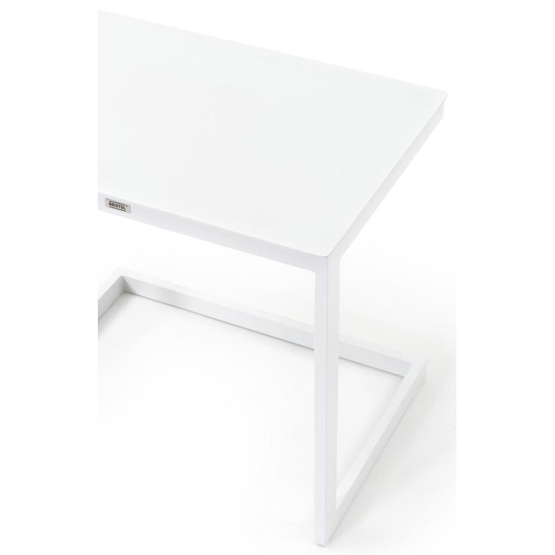 Servio XL bijzettafel in wit aluminium - L 65 x B 45 x H 60 cm