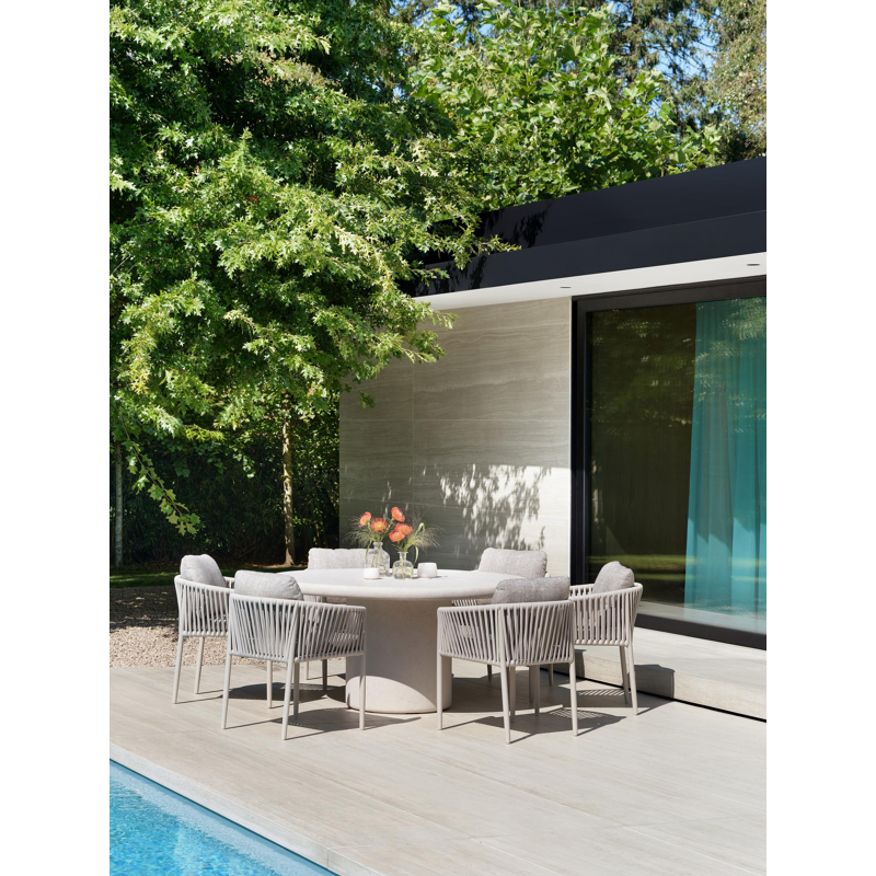 Lomo tuintafel in beton beige - Dia. 150 cm