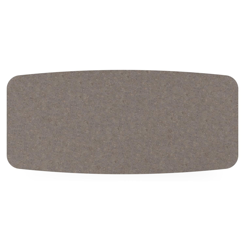 Pagino tuintafel bootvorm in zwart aluminium en volkeramiek wulong - L 255 x B 115 x H 73 cm