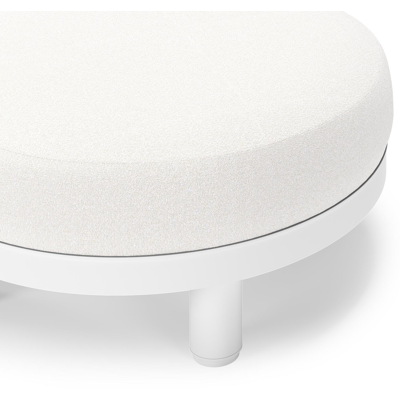 Donato lounge poef in wit aluminium met All Weather Solica Soul Optik kussen