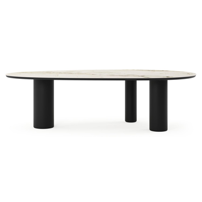 Amico tuintafel mango in zwart aluminium en volkeramiek Colorado Dunes - L 260 x B 130 x H 73.5 cm