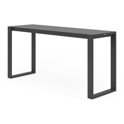 Verato tuintafel in zwart aluminium en volkeramiek pierre bleue - L 220 x B 70 x H 106 cm