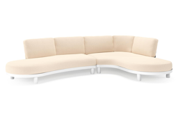 Chaise longue links + 2-zit organisch
