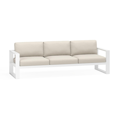 Verato loungebank 3-zit in wit aluminium met lopi marble all weather sunbrella® luxe kussen