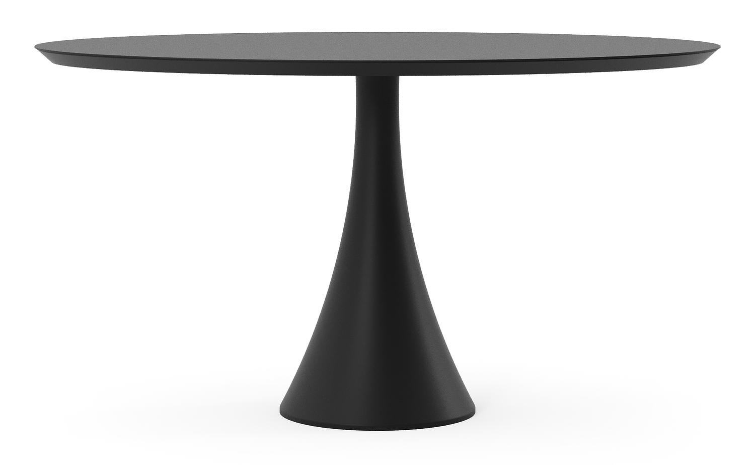 Fano tuintafel ovaal in zwart aluminium - L 140 x B 80 x H 75 cm