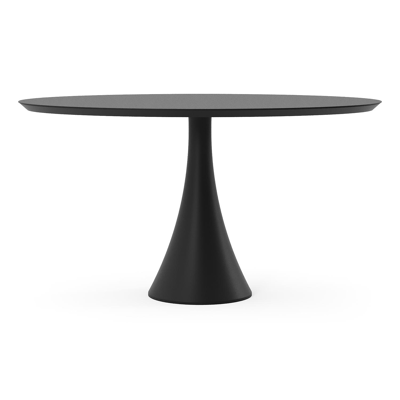 Table de jardin Fano ovale en aluminium noir - Lg. 140 x Lrg. 80 x Haut. 75 cm