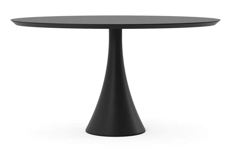 Fano tuintafel ovaal in zwart aluminium - L 140 x B 80 x H 75 cm