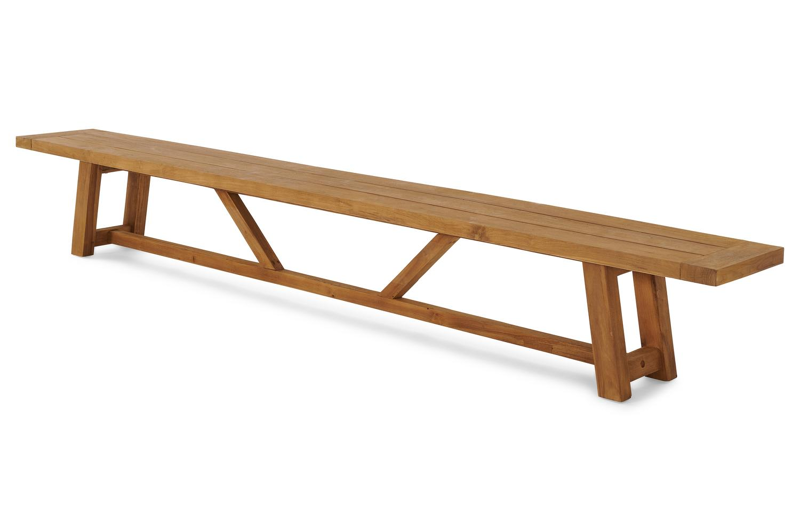 Beauville bank gerecycleerd in teak voor 4 tot 6 personen - B 260 x D 40 x H 45 cm