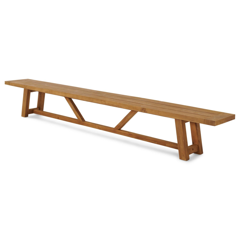 Beauville bank gerecycleerd in teak voor 6 tot 8 personen - B 330 x D 40 x H 45 cm