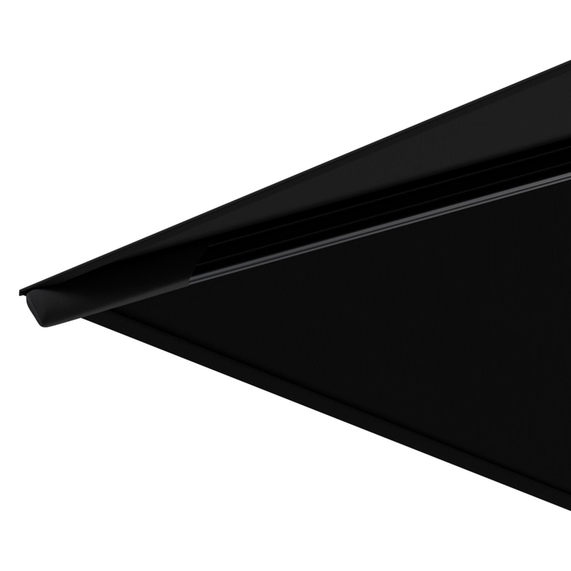 Parasol pendant Avola avec fonction tilt en aluminium noir avec toile de parasol en weather+ softtouch noir - Lg1: 300 x Lg2: 300 cm avec pied de parasol Pedito 120 kg