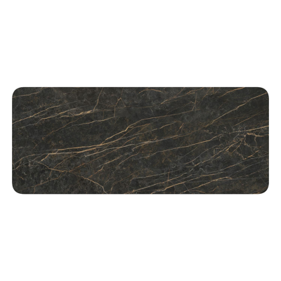 Orso tuintafel rechthoekig afgerond in zwart aluminium en volkeramiek black obsession - L 240 x B 100 x H 73.5 cm