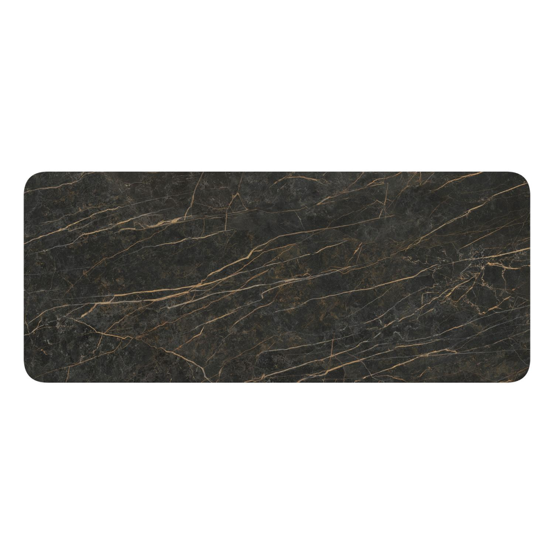 Orso tuintafel rechthoekig afgerond in zwart aluminium en volkeramiek black obsession - L 240 x B 100 x H 73.5 cm