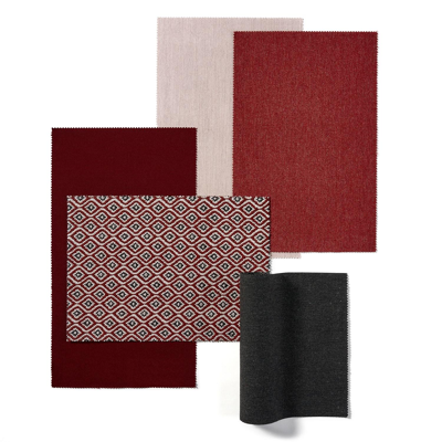 Coussin déco 55 x 55 cm en all weather sunbrella® luxe heritage scarlet