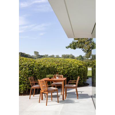 Fano stapelbare tuinstoel in roestbruin aluminium