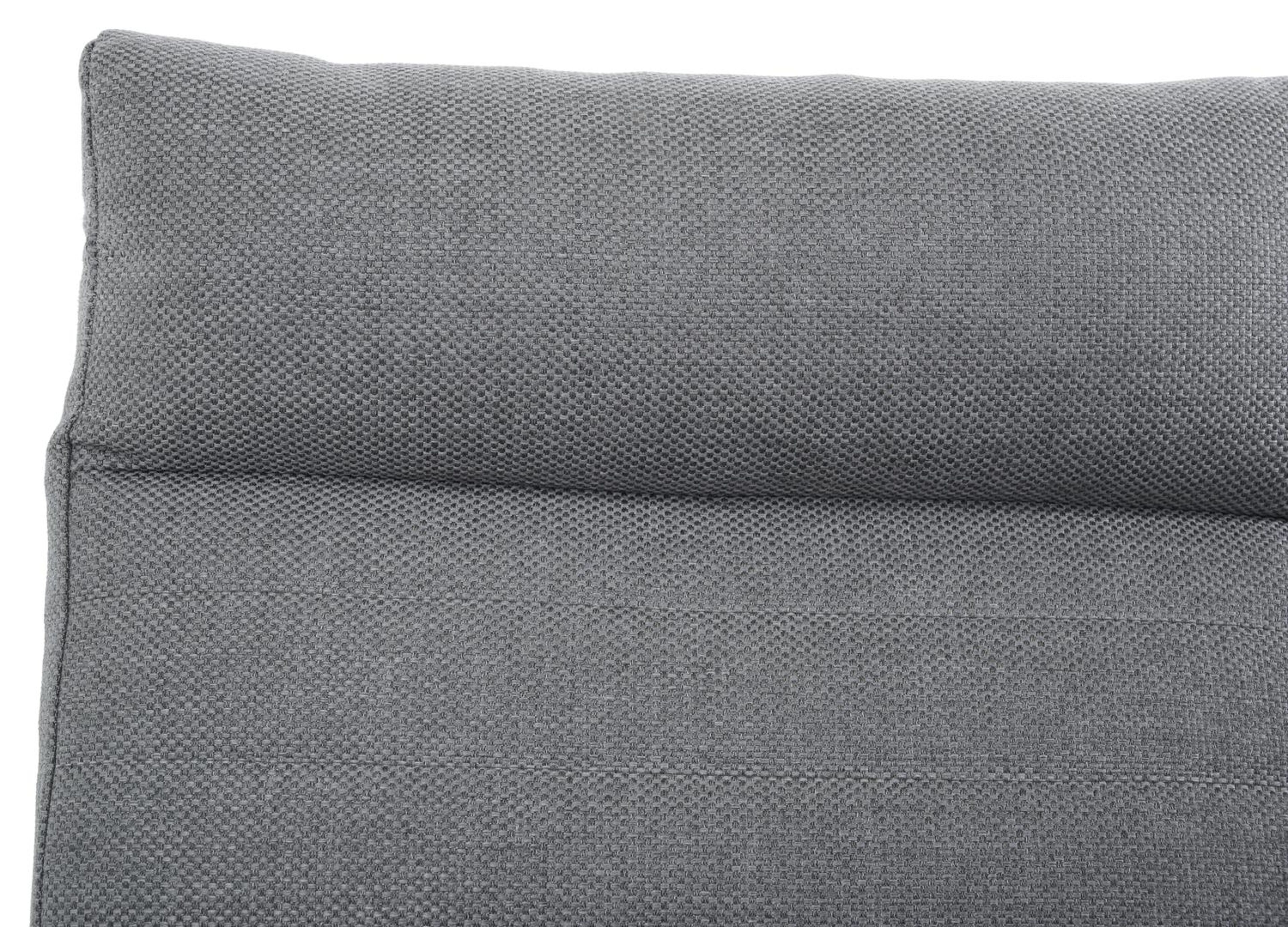 Fauteuil de jardin Prato 1-pl en aluminium noir avec coussin en weather+ textilène gris