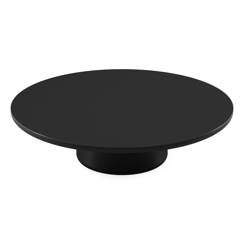 Amico loungetafel rond in zwart aluminium en volkeramiek Nero Black - Dia. 110 x H 28 cm