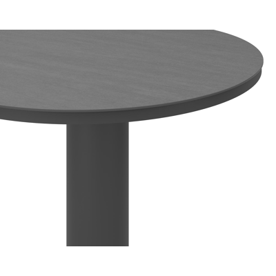 Orso tuintafel in zwart aluminium en volkeramiek basalt black - Dia. 110 x H 106 cm