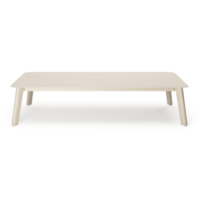 Mosa loungetafel in beige aluminium en aluminium beige - L 140 x B 85 x H 30 cm
