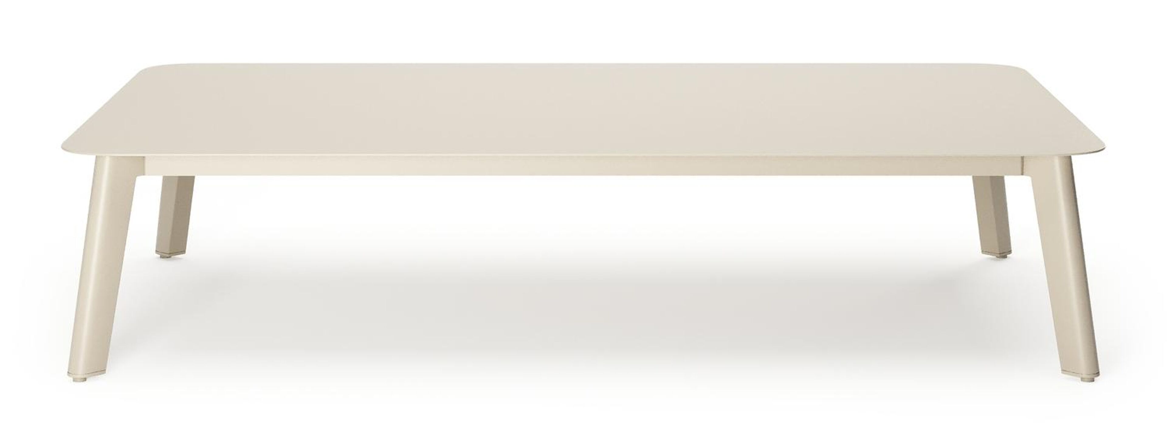 Mosa loungetafel in beige aluminium en aluminium beige - L 140 x B 85 x H 30 cm