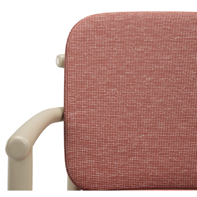 Bono stapelbare tuinstoel in beige aluminium met stoelkussen in All Weather Sunbrella® Luxe Slow Alezan