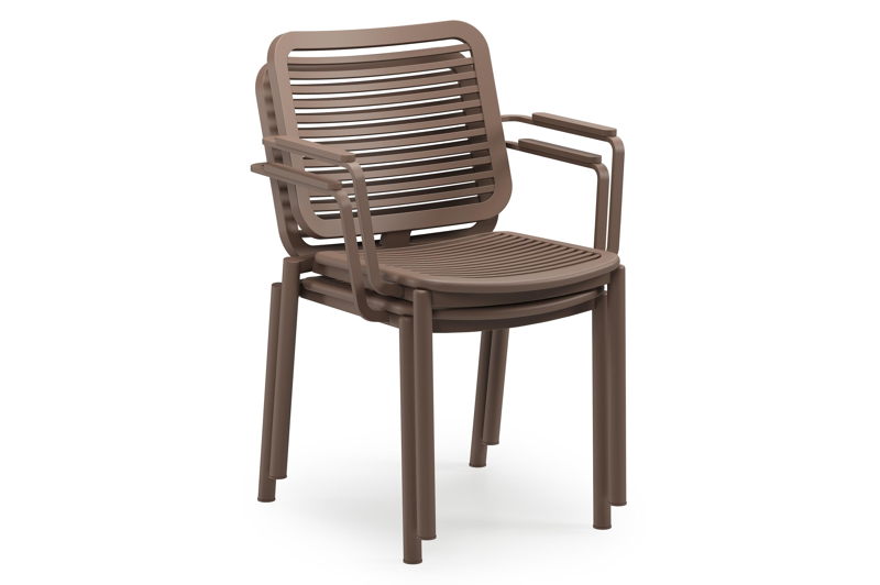 Fano tuinstoel in taupe aluminium