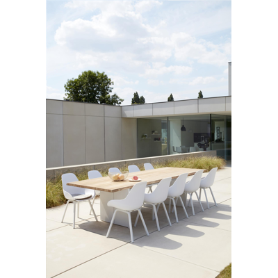 Chaise de jardin Cela in aluminium blanc et matière synthétique blanc